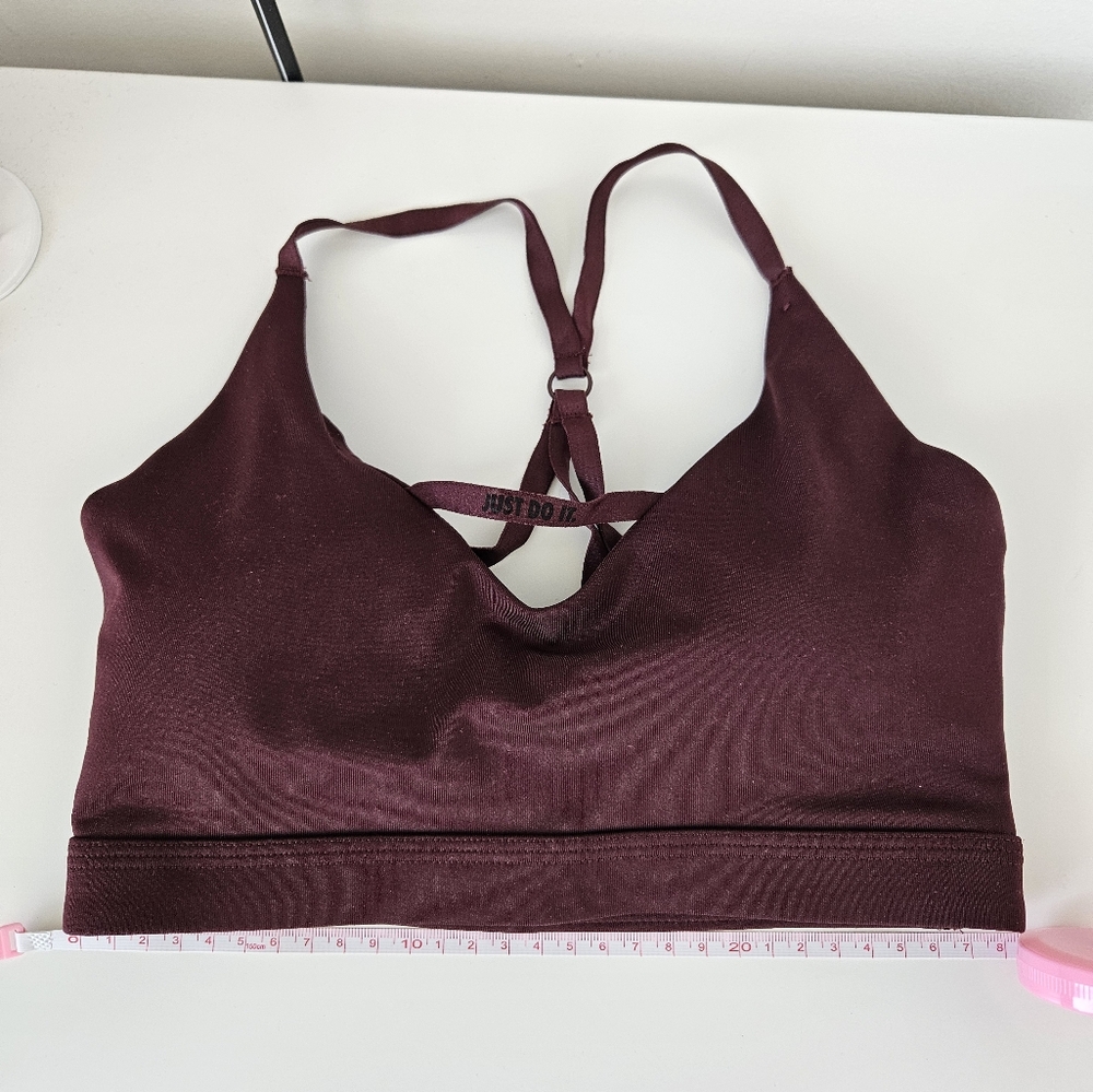 GUC Nike Dri-fit Strappy Sports Bra, Burgundy, Size S